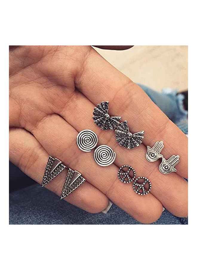 Generic Set of 5 Gypsy Style Silver-Plated Earrings  - Image 2