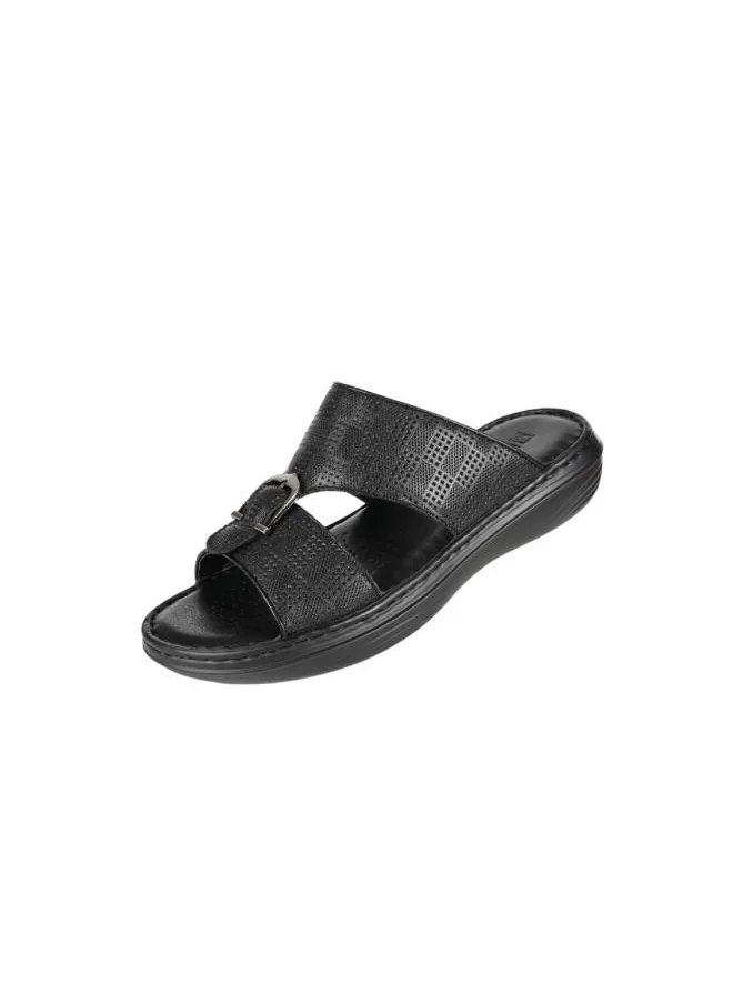 بارجيل أونو 008-3615 Barjeel Uno Mens Arabic Sandals 21410-64 Black