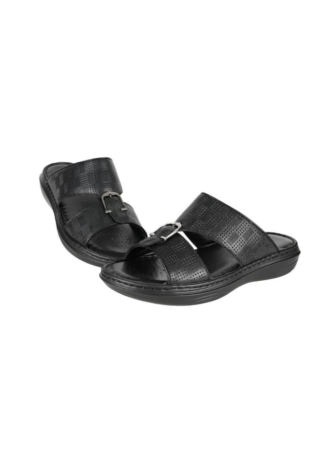barjeel uno 008-3615 Barjeel Uno Mens Arabic Sandals 21410-64 Black