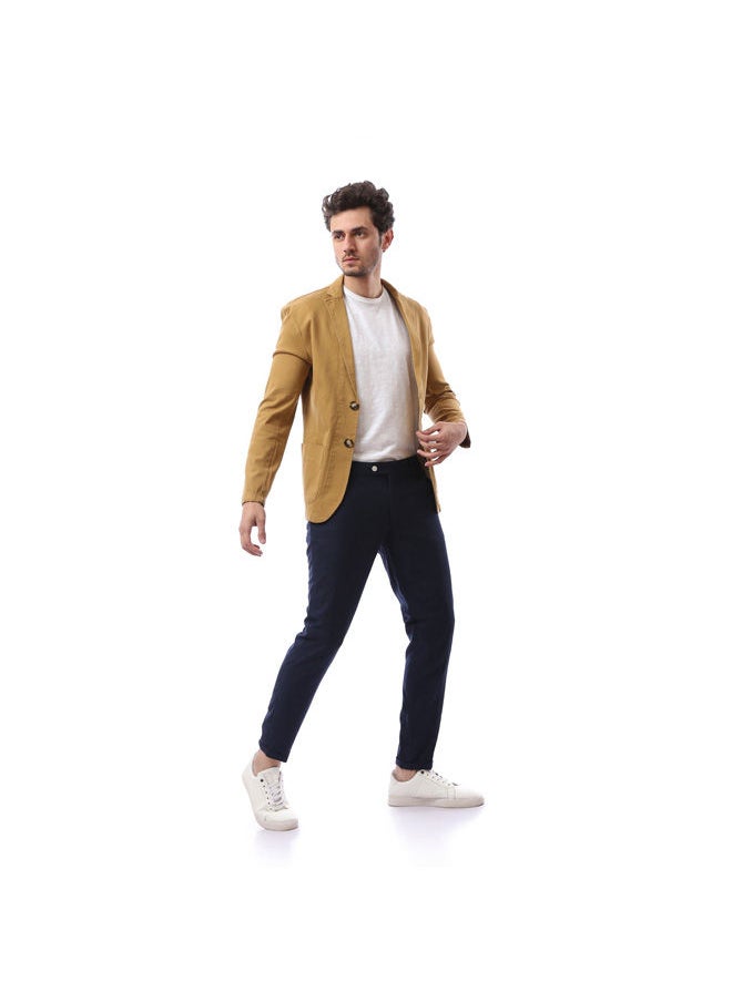 Andora - Basic Elegant All Seasons Blazer - Copper Yellowish - Image 1