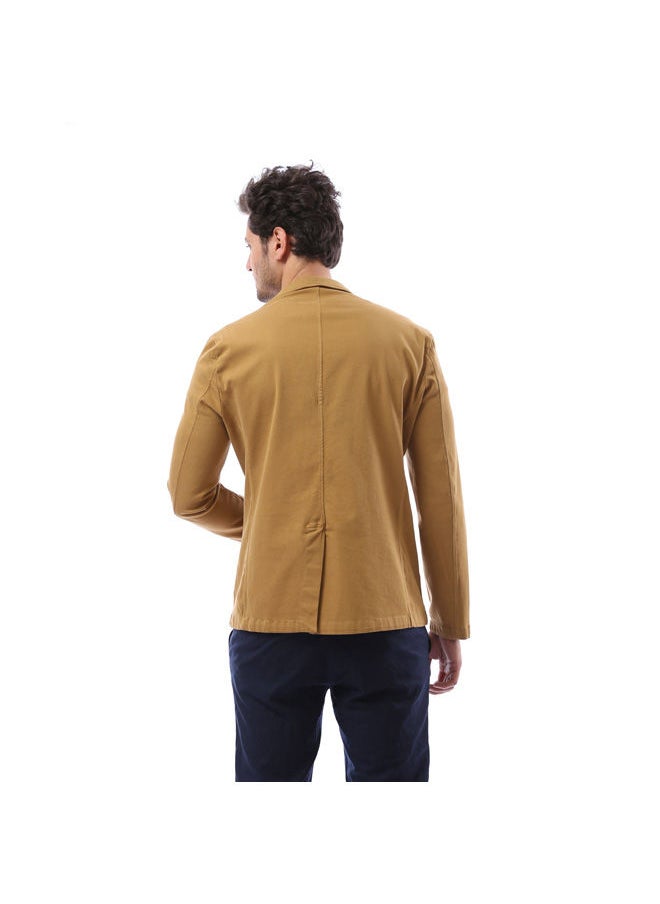 Andora - Basic Elegant All Seasons Blazer - Copper Yellowish - Image 1