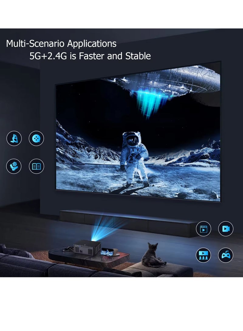 Smartbarry جهاز عرض منزلي ذكي ميني 8k LCD محمول لجهاز السينما المنزلي لجهاز الهاتف شاشة مرآة شاشة لاسلكية - Image 4