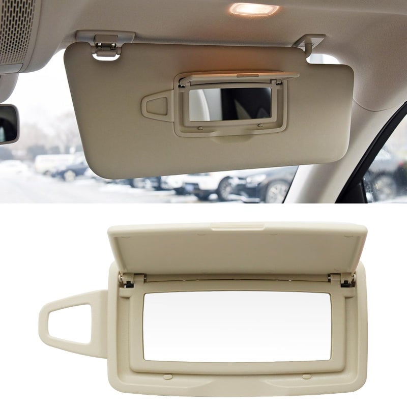 Abodvu Compatible with Mercedes Benz Sun Visor Mirror Cover Replacement for W166 X166 W292 W205 W253 C GLC M Class 201520211PC Right Passenger Side Sun Vanity Visor Makeup Mirror CapLight Beige