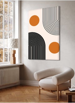 لوحة لوحة كانفاس على إطار خشبي بتصميم فن تجريدي  - Image 1