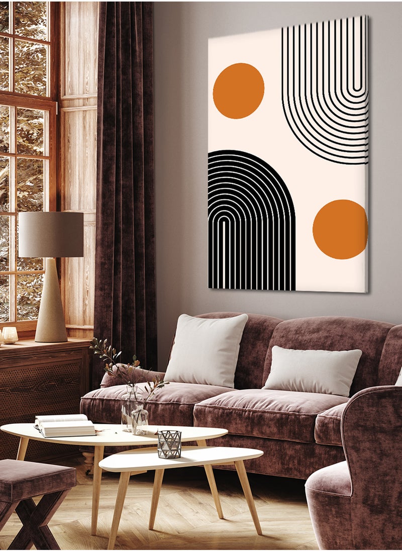 LOWHA - Canvas Wall Art Stretched Over Wooden Frame with Abstract Painting - Image 1