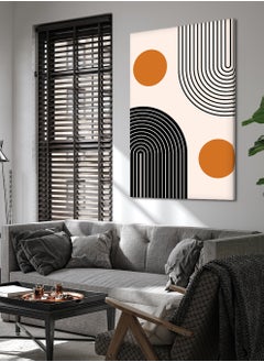 لوحة لوحة كانفاس على إطار خشبي بتصميم فن تجريدي  - Image 3