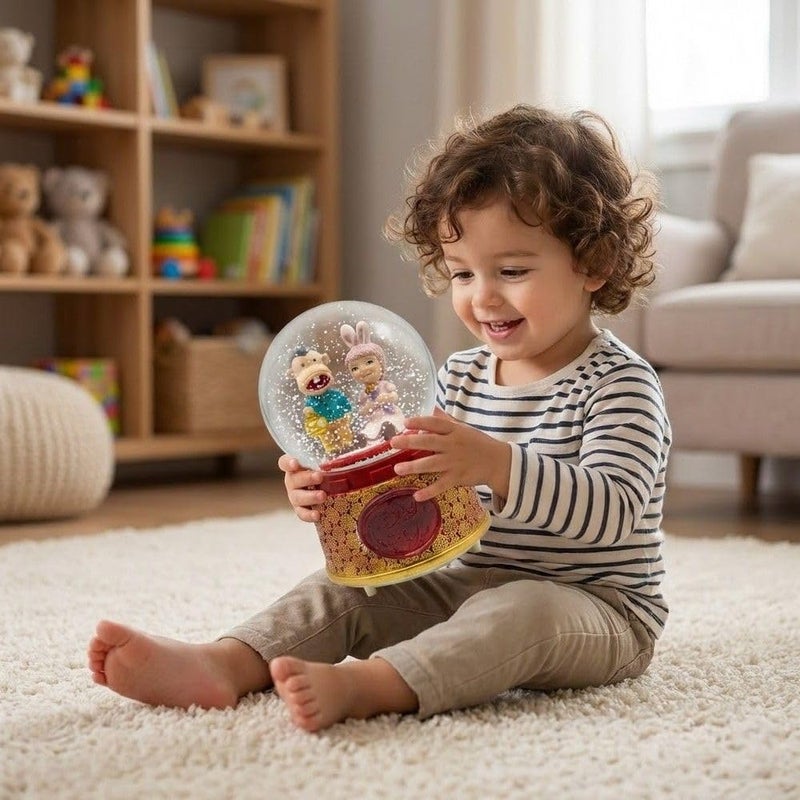 Boogey & Tamtam Snow Globe Water Ball with Lights & Music, Ramadan Theme, Multicolor, Plastic, 16.5x12x12 cm - Image 2