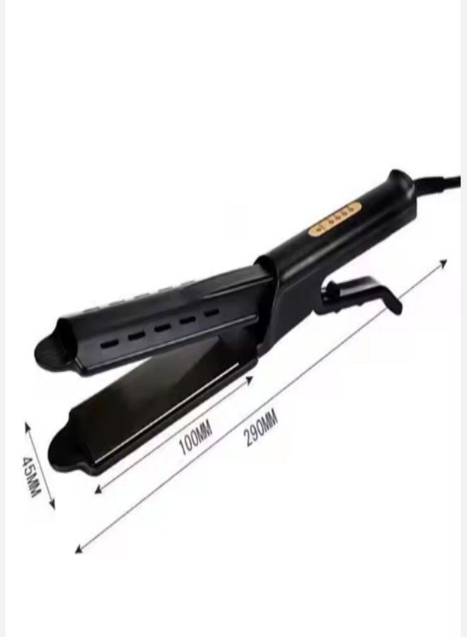 DUNISO Straight hair straightener, portable women's home heating anti scald straight hair comb, can be used for straight hair and curly hair, both dry and wet, with four temperature controls, black - Image 3