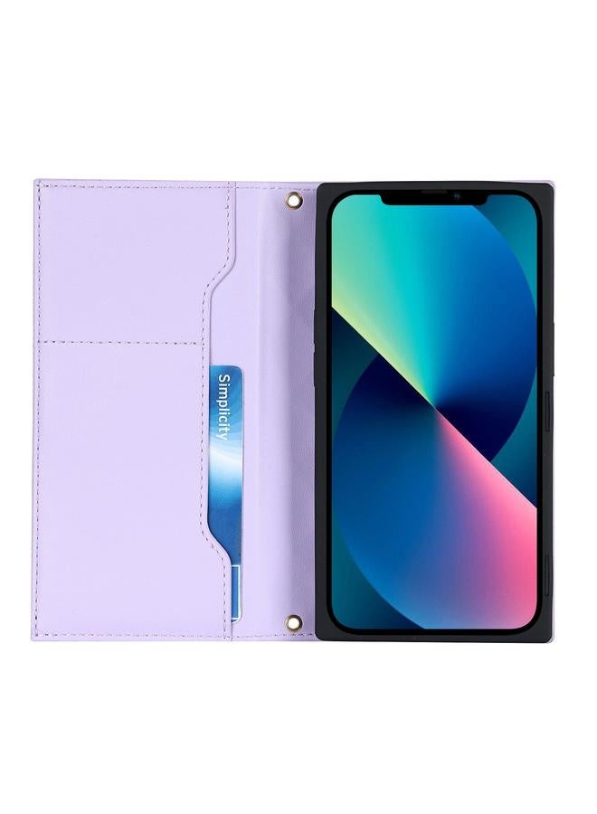 S-TOP Case For iPhone 11 Pro Grid Texture Lanyard Zipper Leather Phone Case - Image 4