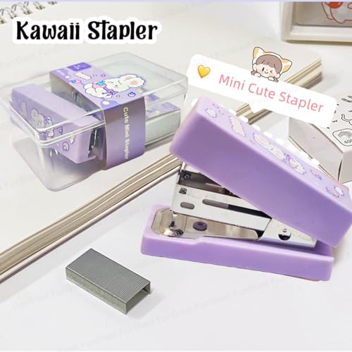 FunBlast Portable Mini Stapler Machine – Kawaii Stapler for Office & School, 400 Staples, Purple - Image 4