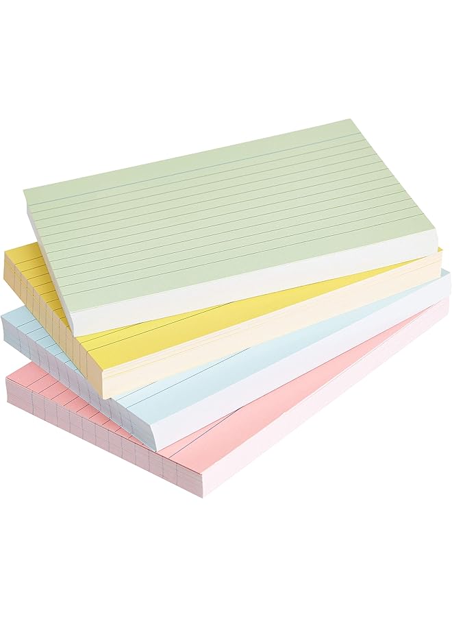 erorex A6 Ruled Index Cards Assorted Neon Colors Pack Of 200 - Image 1