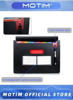 Motim Expanding File Folder 25/13 Pockets Accordion File Organizer A4 Multicolored Large Capacity File Organizer Expandable Folder with Expandable Cover Document Organizer File Box (13 Pocket)  - Image 5