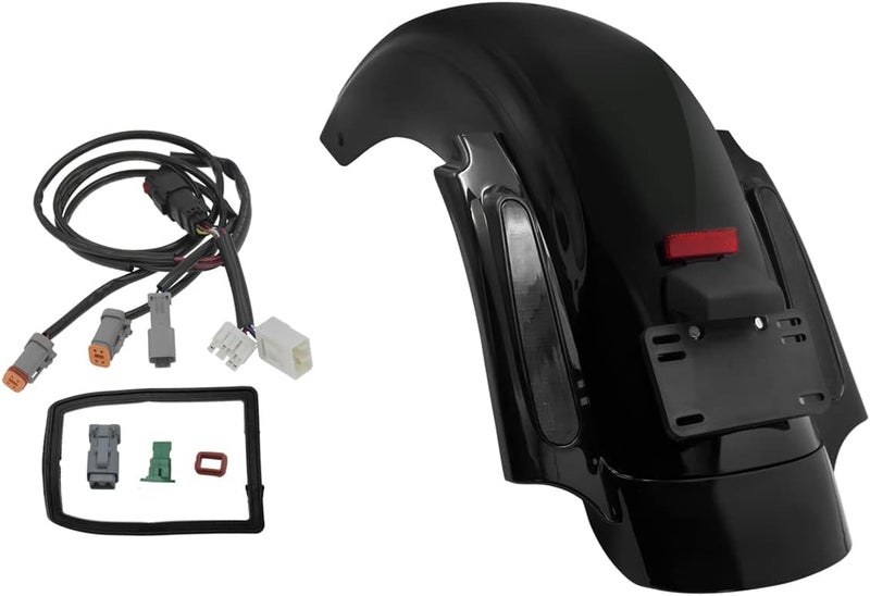 HDBUBALUS Motorcycle Rear Fender System with LED Light - Image 1