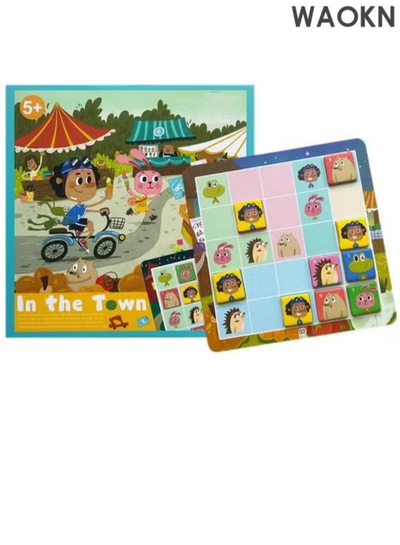 دبليو أيه أو كي أن مونتيسوري لعبة اللغز الفسيفساء أشكال اللون لعبة الحسية لعبة تعليمية مبكرة لهدايا الأطفال الصغار ، تدريب التفكير المنطقي لعبة تعليمية مبكرة لعب سلسلة السوق صعوبة متقدمة مناسبة للأطفال - Image 1