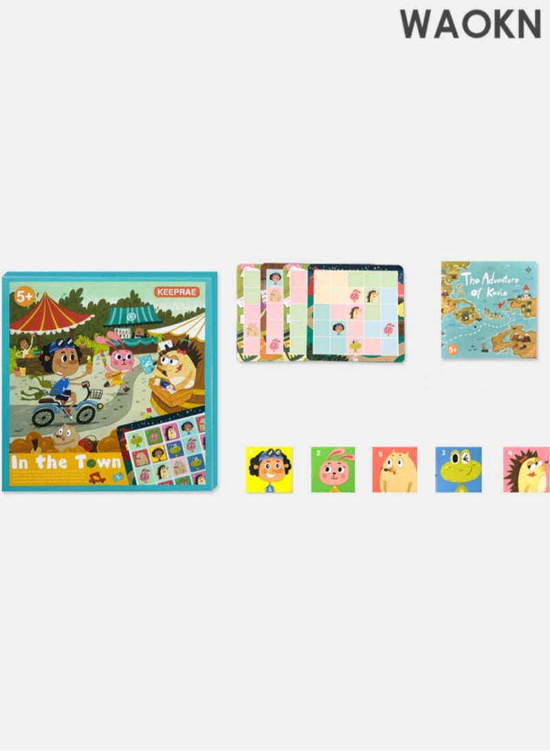 دبليو أيه أو كي أن مونتيسوري لعبة اللغز الفسيفساء أشكال اللون لعبة الحسية لعبة تعليمية مبكرة لهدايا الأطفال الصغار ، تدريب التفكير المنطقي لعبة تعليمية مبكرة لعب سلسلة السوق صعوبة متقدمة مناسبة للأطفال - Image 2