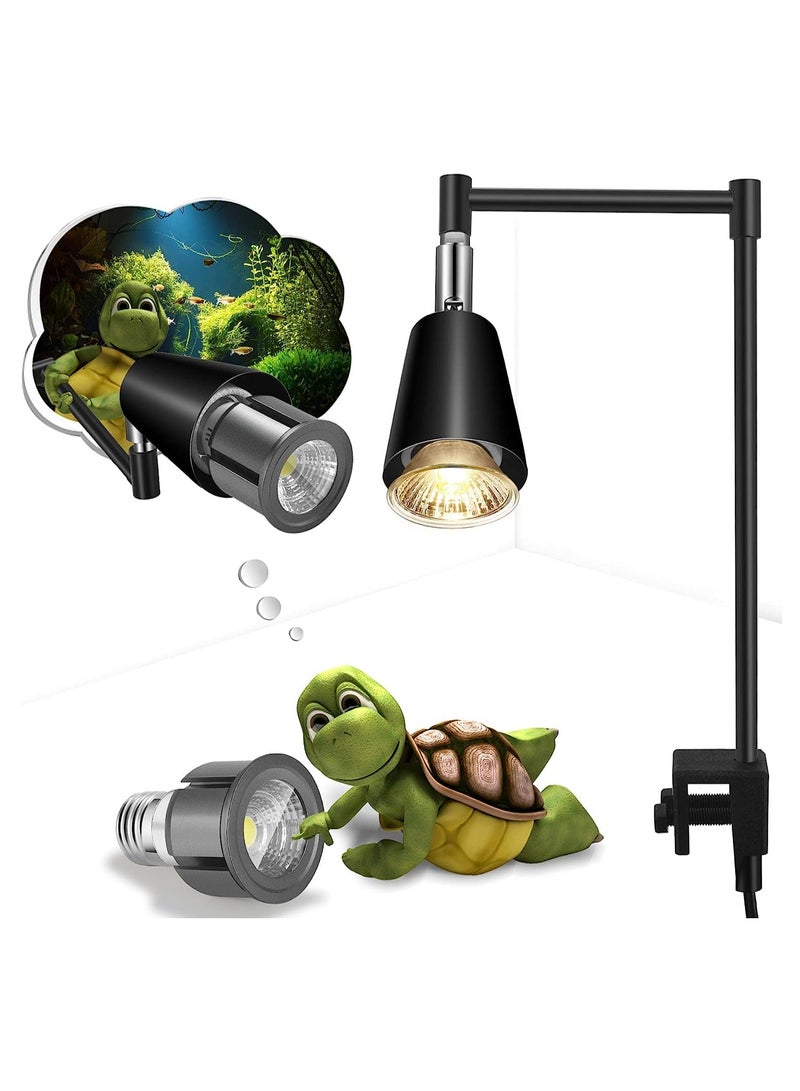 SYOSI Fischuel Flexible Heating Lamp UVB Lamp with Clamp Fixtures, Reptile and Aquarium, Terrarium and Vivarium Basking Lamps and Spotlight, Comes with 3 Bulbs - Image 1