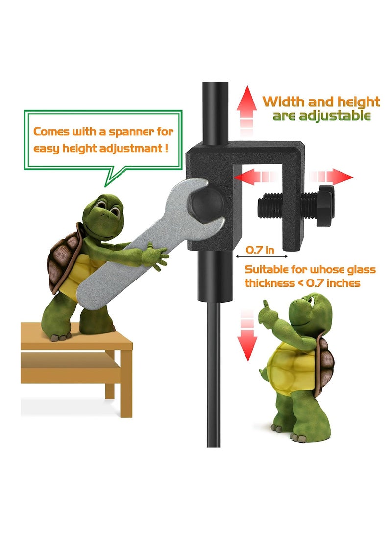 SYOSI Fischuel Flexible Heating Lamp UVB Lamp with Clamp Fixtures, Reptile and Aquarium, Terrarium and Vivarium Basking Lamps and Spotlight, Comes with 3 Bulbs - Image 2