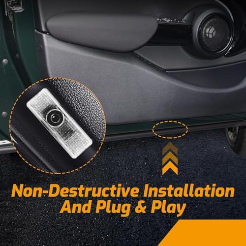 KMH Ghost Shadow Light LED Projector Light Compatible with Toyota Innova Crysta | Warning Anti Rear end Collision | 3D Welome Sensor Wireless Car Door Entry Logo Lamp Light - Pack of 1 - Image 5