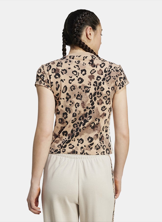 Adidas تي شيرت بطبعة حيوانات مع 3 خطوط - Image 2