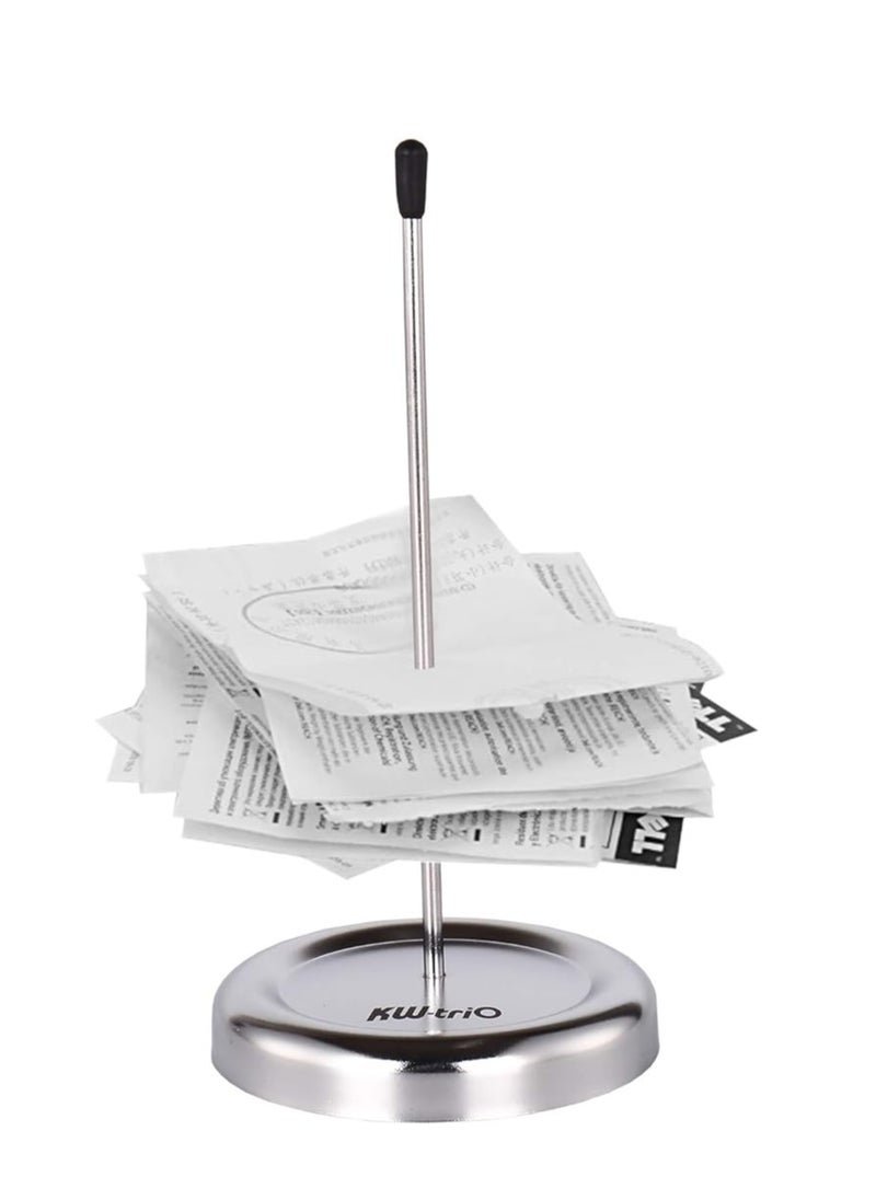 Terabyte Metal Straight Rod Desk Receipt Holder Spike Stick Bill Notes Paper Memo Fork Check Spindle Restaurant Ticket Holder with Protective Cover  - Image 1