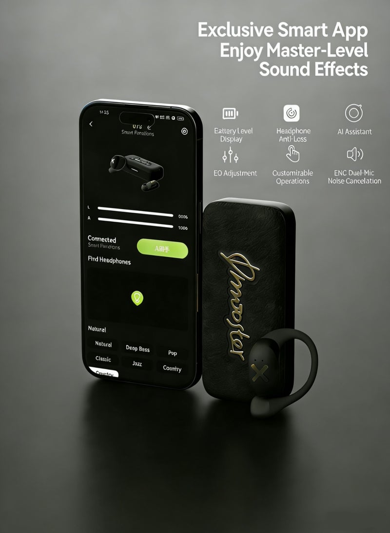 Dmooster D73 Wireless Open Earbuds | 7.2g Ultra-Light + 300mAh Battery with 1.5H Fast Charge & Long Playtime + ASM Directional Sound - Image 2