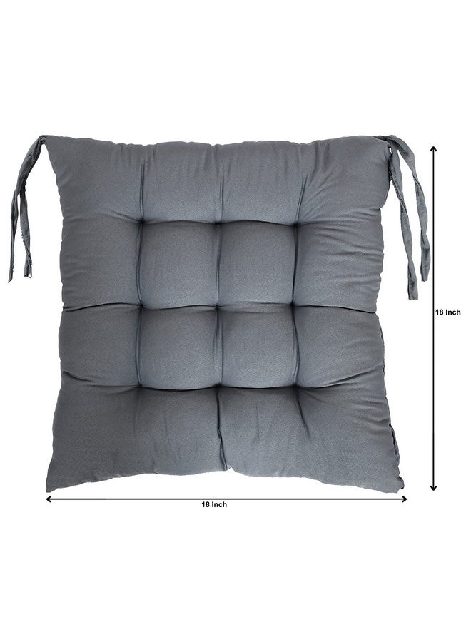Kuber Industries وسادة كرسي ميكروفايبر من كوبر إندستريز | وسادة مقعد للكرسي للمكتب، المنزل | وسادة جلوس (رمادي) - Image 3
