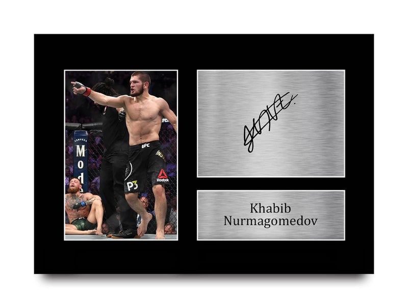 دب في - ديفيرن فيجن اوف ارت - ديفوفارت DVOFART بوستر حائط بطابع MMA لكhabib Nurmagomedov مع تصميم توقيع مطبوع، مقاس A4 بدون إطار - Image 1
