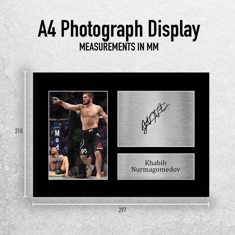دب في - ديفيرن فيجن اوف ارت - ديفوفارت DVOFART بوستر حائط بطابع MMA لكhabib Nurmagomedov مع تصميم توقيع مطبوع، مقاس A4 بدون إطار - Image 2