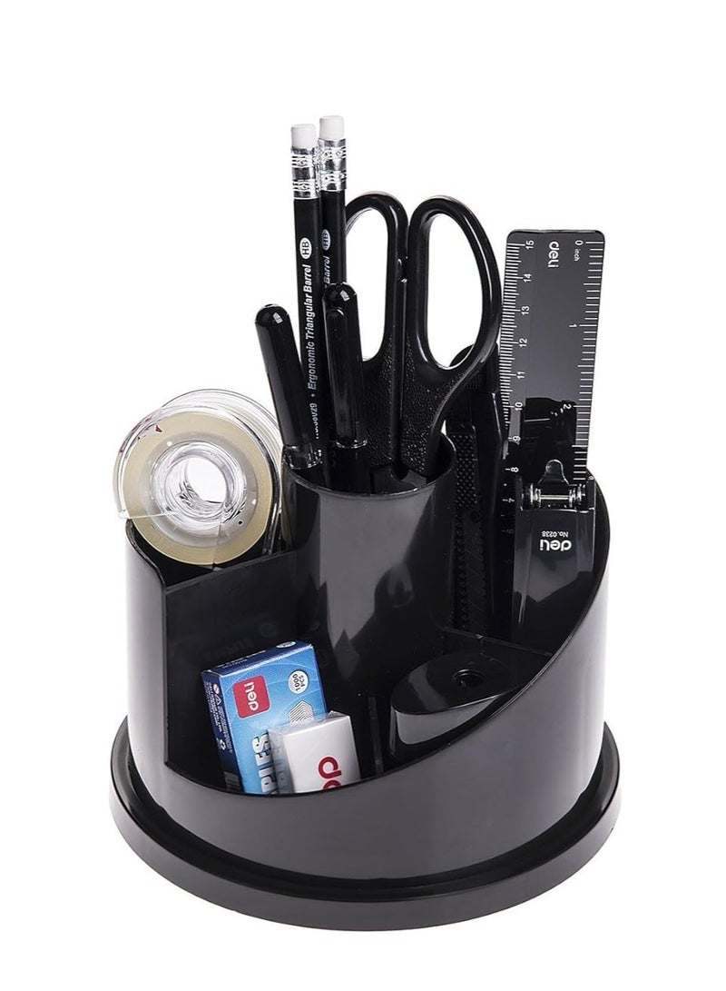 ديلي منظم مكتب دوار من ديلي مكون من 7 أقسام لحمل مجموعة سطح المكتب - Image 3