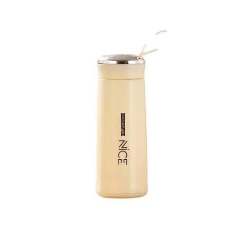 LitVibes Nice Glass Water Bottle 1 piece400 ML OFF WHITE - Image 1
