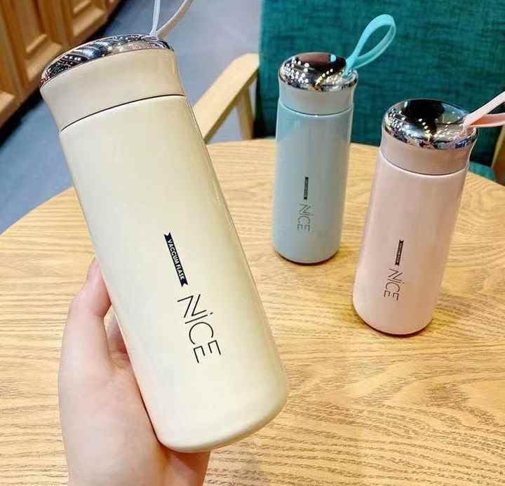 LitVibes Nice Glass Water Bottle 1 piece400 ML OFF WHITE - Image 5