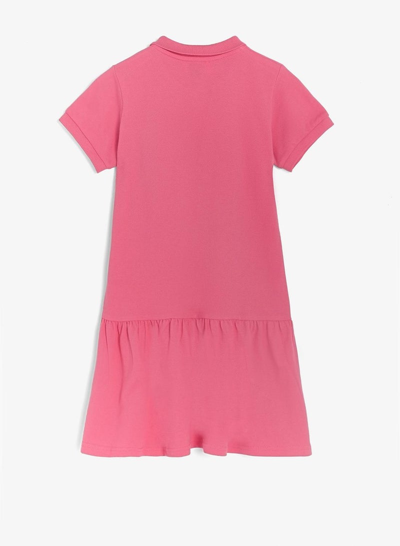 Pinata Bunny Print Pink Polo Dress - Image 3