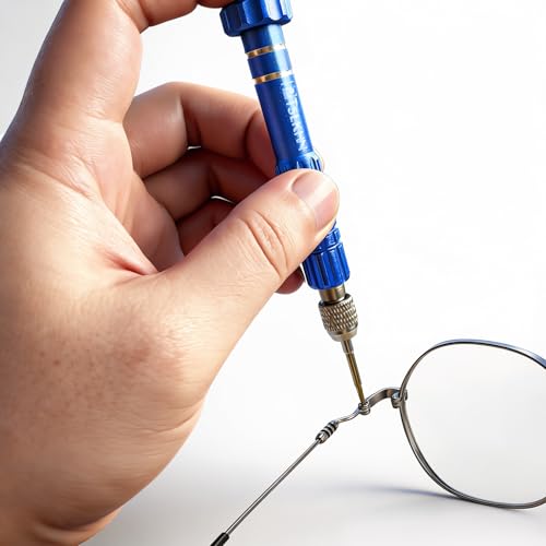 PTSLKHN 5-in-1 Multifunctional Small Screwdriver, PTSLKHN S2 Steel Magnetic Screwdriver Kit for Eyeglass, Sunglasses, Electronics, Cellphone, Jewelry and More - Image 5