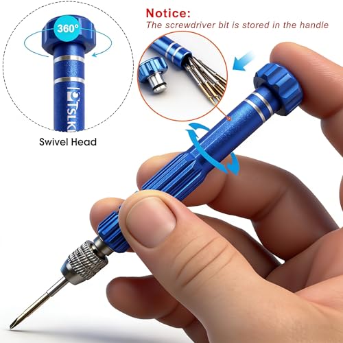 PTSLKHN 5-in-1 Multifunctional Small Screwdriver, PTSLKHN S2 Steel Magnetic Screwdriver Kit for Eyeglass, Sunglasses, Electronics, Cellphone, Jewelry and More - Image 3