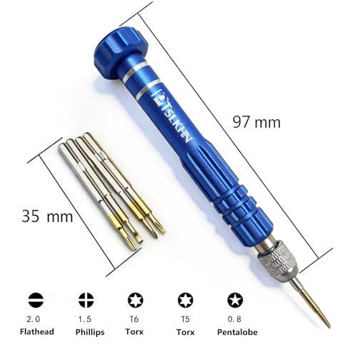 PTSLKHN 5-in-1 Multifunctional Small Screwdriver, PTSLKHN S2 Steel Magnetic Screwdriver Kit for Eyeglass, Sunglasses, Electronics, Cellphone, Jewelry and More - Image 2