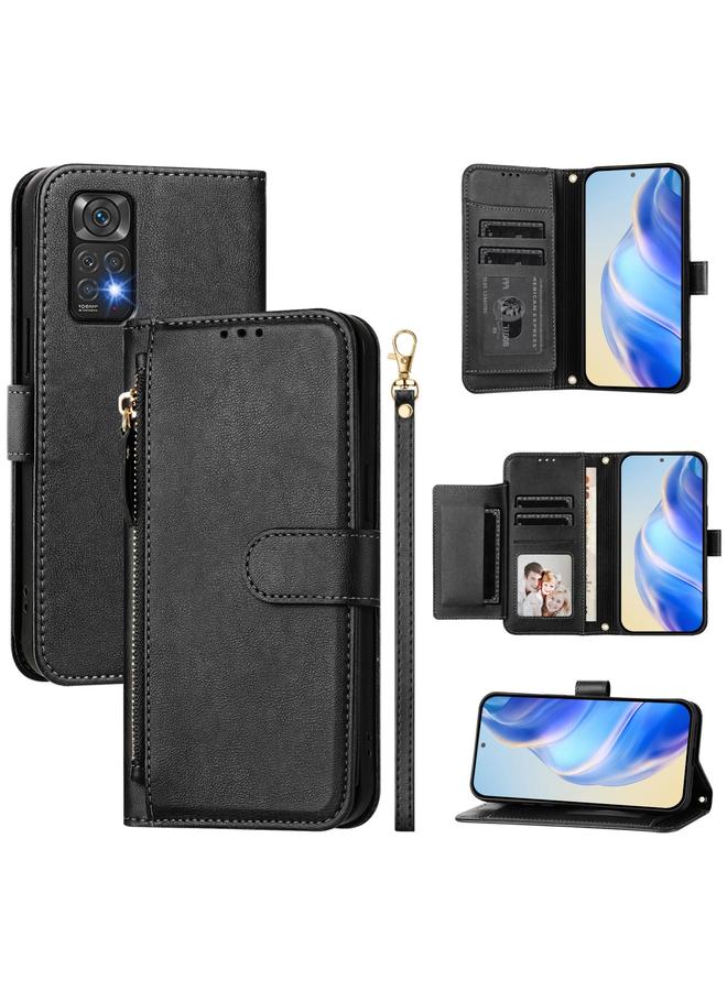 S-TOP Case For Redmi Note 11 4G / 11S 4G / 12S Global Multi-Card Slots Zipper Wallet Leather Phone Case - Image 1