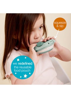 b.box Fill + Feed (Lullaby Blue) | Reusable Baby Food Pouch | Toddlers & Babies 4M+ | Silicone/Nylon Pouch, Bpa Free Plastic Lid | Dishwasher & Microwave Safe | 110Ml (3.7Oz Or ½ Cup Capacity)  - Image 5