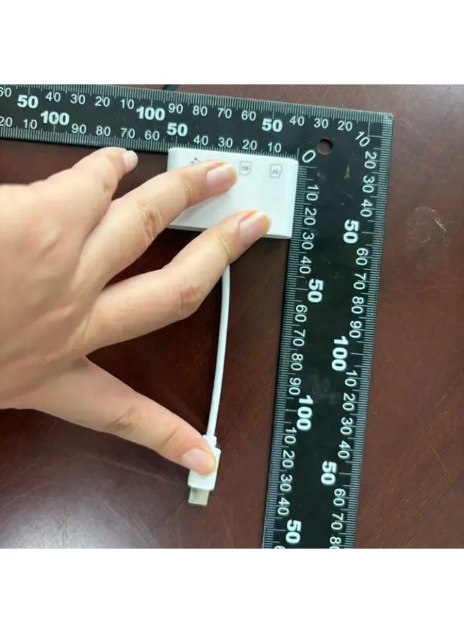 ٣ في ١ قارئ بطاقات متعدد الوظائف USB C عالي السرعة لنقل البيانات متوافق مع هواتف هواوي وبطاقات SD وTF ومحركات أقراص USB من النوع C وUSB 2.0 مزدوج الغرض محول OTG أسود - Image 2