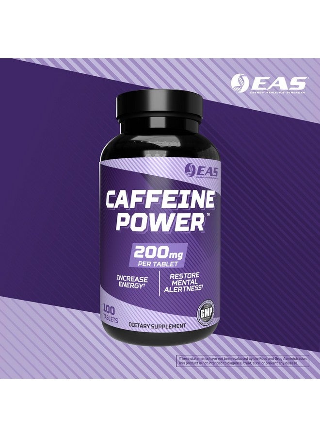 EAS Caffeine Power 200mg | Caffeine Pills Supplement | Increase Energy & Restore Mental Alertness | Gluten Free, Non GMO, Vegetarian Friendly | 100 Tablets - Image 5