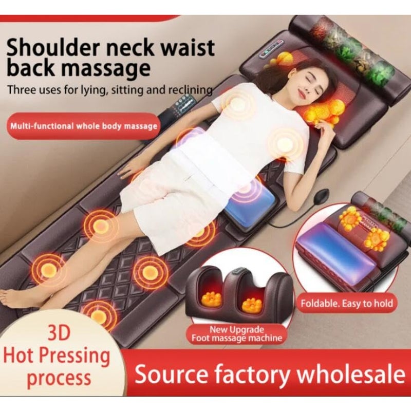 Back Shoulder Hips and legs Massager - Adjustable Massage Chair, Ease Stiffness/Tension with 5 Zone Settings, Relax Full, Upper Lower Back Muscles, Roller, Vibration, Soothing Heat Brown - Image 2
