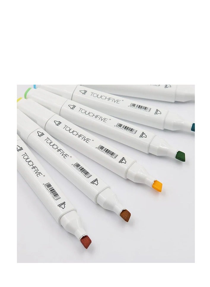 TOUCHFIVE 80-Piece Professional Graphic Design Marker Set Multicolour-White pole - Image 2