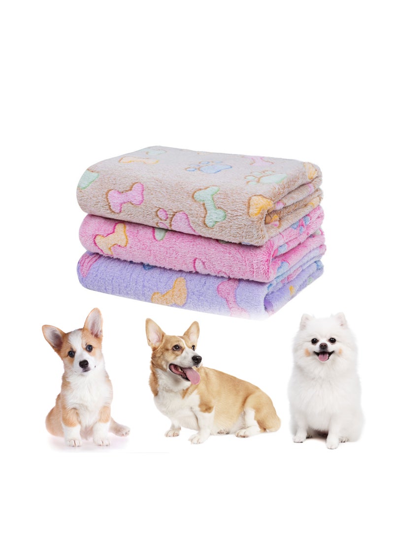 Soft Fluffy Blankets Cute Fleece Pet Blanket Warm Sleep Mat Print Design Puppy Kitten Blanket Mat - Image 1