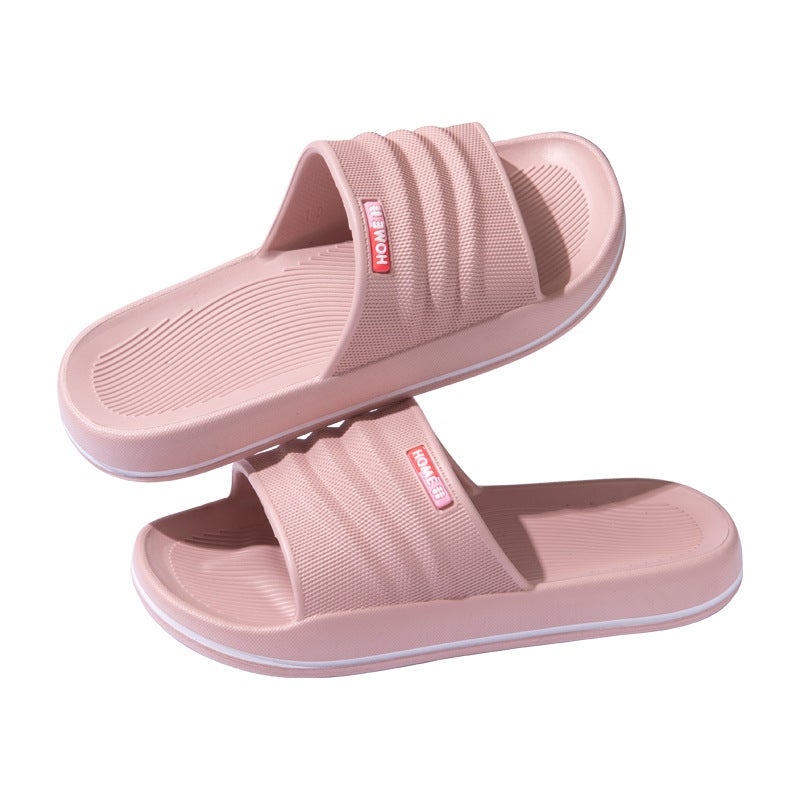 Slip-on Slippers Womens Summer Indoor Home Non-slip Bathroom Bath Odor-proof Eva Slippers Mens Outer Wear White - Image 2