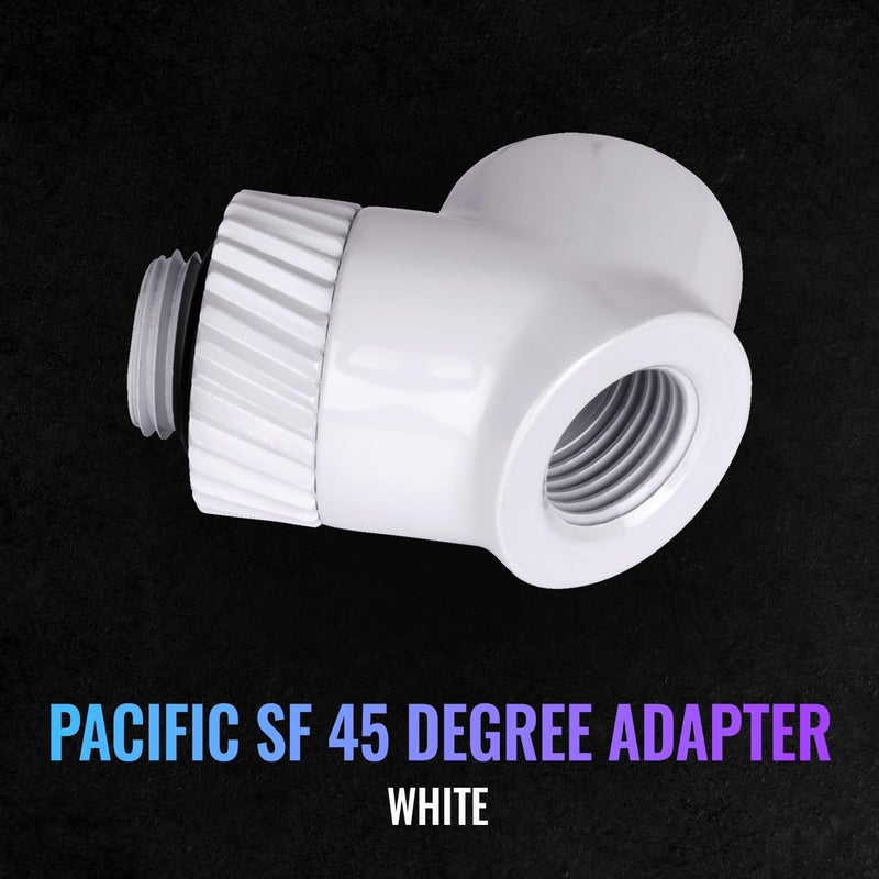Thermaltake Pacific SF 45 Degree Adapter WhiteDIY LCSFittings CLW397CU00WTA - Image 2