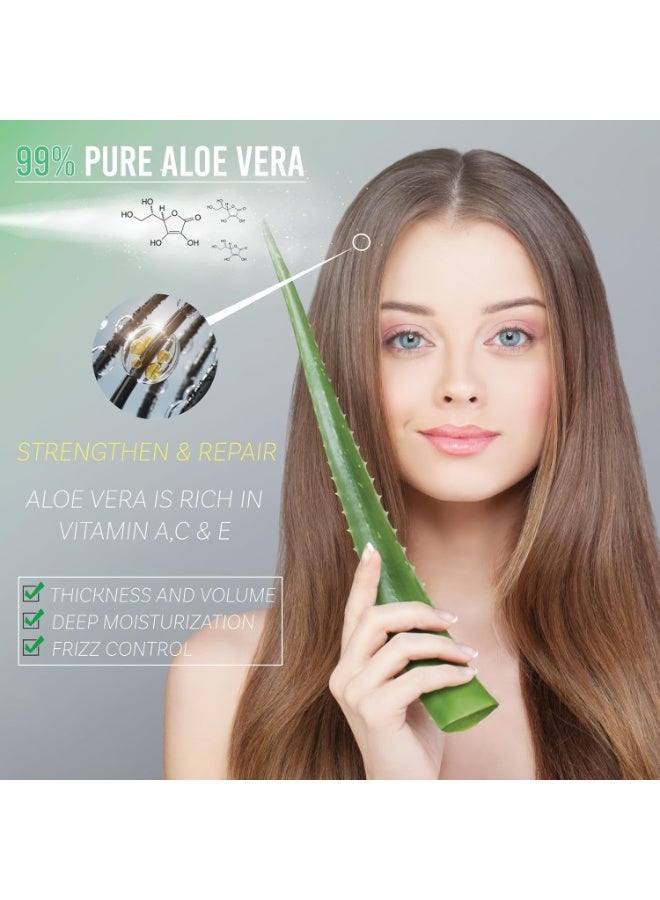 Green Leaf Naturals Aloe Vera Spray Bottle Travel Size | Vitamin C, E & A | Skin Care, Hair Spray, Facial Moisturizer, Hair Growth, Facial Cleanser, Sunburn Relief & After Sun Lotion 3.3oz - Image 3