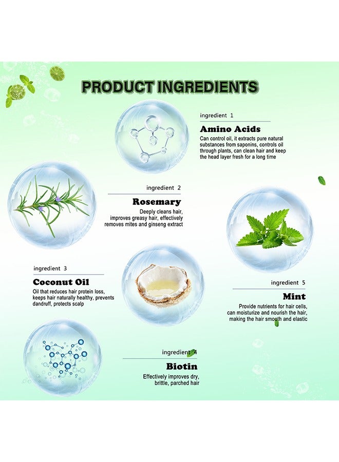 EELHOE Rosemary Mint Strengthening Shampoo -  Infused with Biotin, Cleanses and Helps Strengthen Weak and Brittle Hair 100ml - Image 5