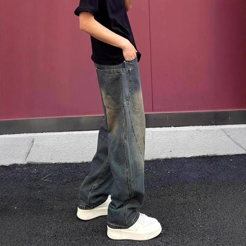Unisex Classic Denim Jeans Loose Fit Daily Outdoor Wear - Image 5