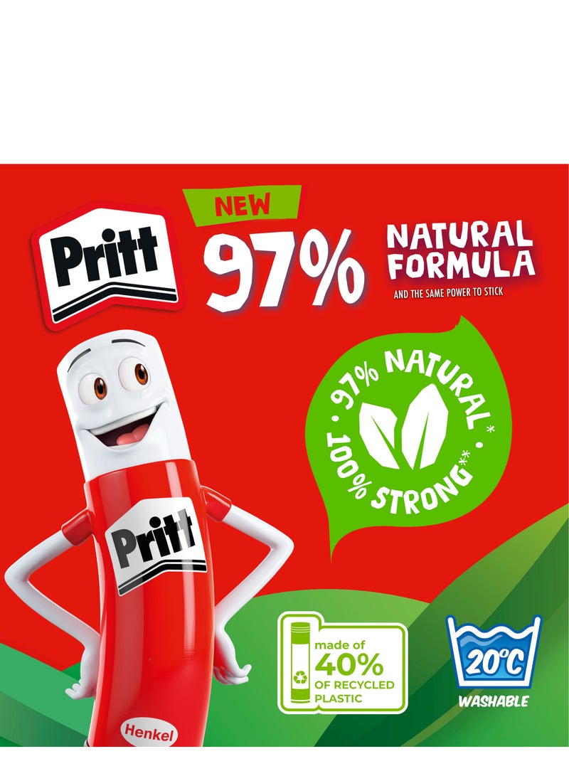 Pritt Glue Stick SRP Original BUNDLE 4x22g Safe & Child-Friendly Craft Glue For Arts & Crafts Activities, Strong-Hold Adhesive - Image 2