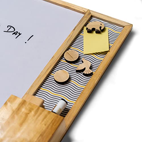 IVEI Metal Board, Pinboard, Whiteboard with Calendar - Set of 2- Dark Blue - Image 2