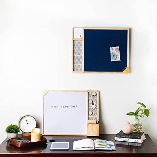 IVEI Metal Board, Pinboard, Whiteboard with Calendar - Set of 2- Dark Blue - Image 5